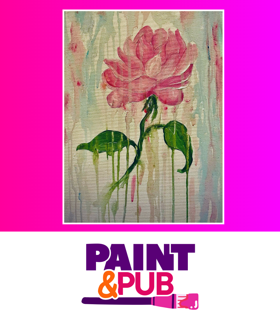 Paint & Pub - Watercolour Pink Peony